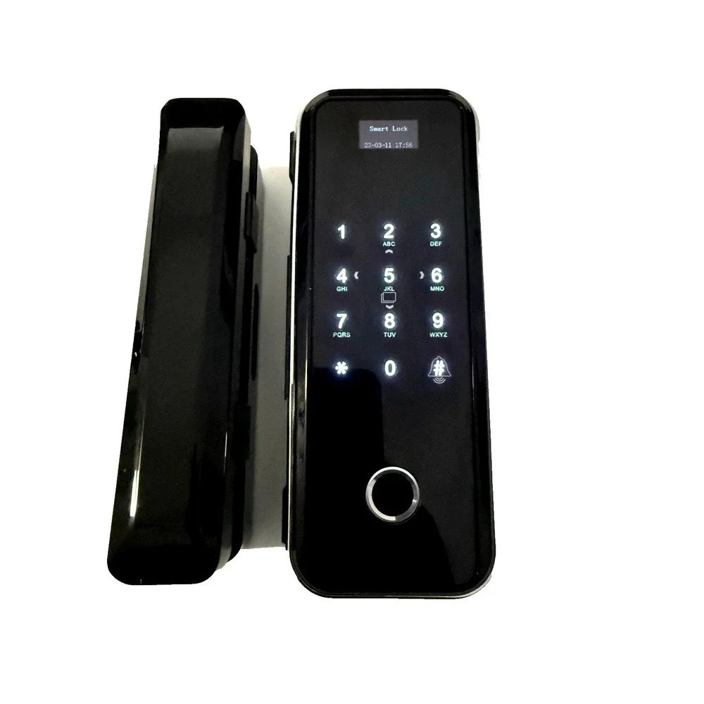 Glass Door Lock Intelligent Fingerprint, Password, Digital Card, Smart Door